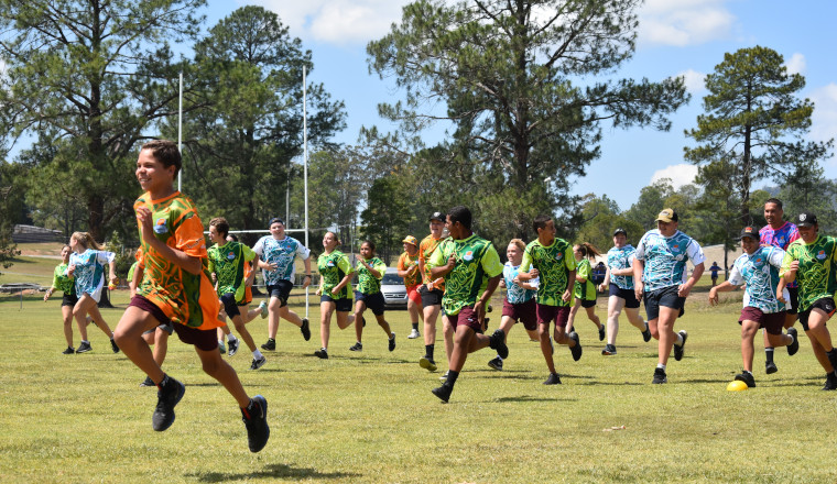 Young people playing sport