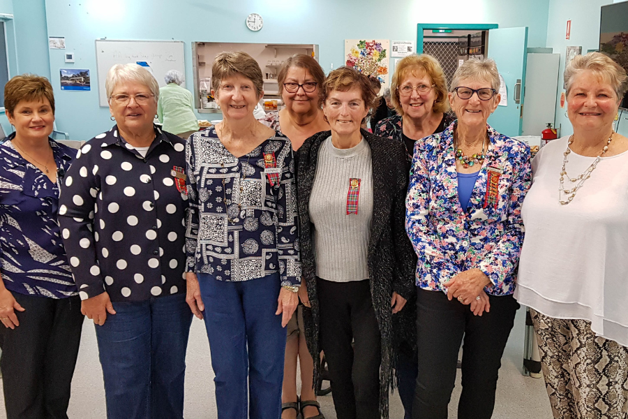 Group of female volunteers for the Camden Haven Hospital Auxiliary