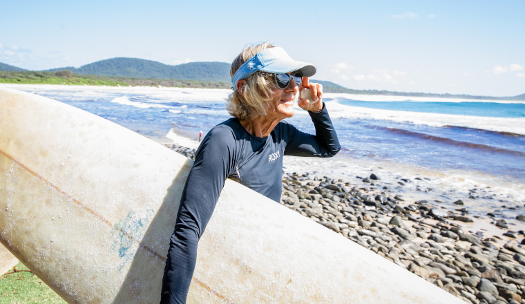 Person with surfboard